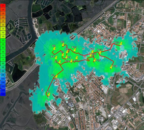 Figura 10 - Cobertura da rede a 2GHz