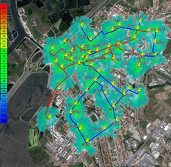 Figura 7 - Cobertura da rede a 2.4GHz